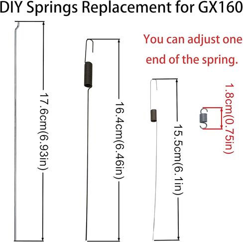 طقم زنبرك عودة الخانق محافظ المكربن ​​زنبرك التحكم في سرعة قضيب التوصيل لهوندا GX160 GX200 GX120 196cc 200cc 212cc 208cc 224cc in Saudi Arabia