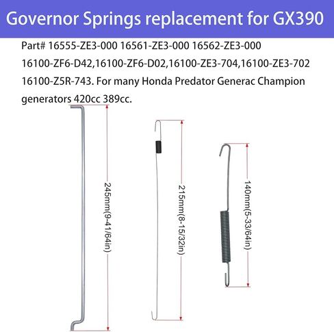 طقم زنبرك عودة الخانق محافظ المكربن ​​زنبرك التحكم في سرعة قضيب التوصيل لهوندا GX160 GX200 GX120 196cc 200cc 212cc 208cc 224cc in Saudi Arabia