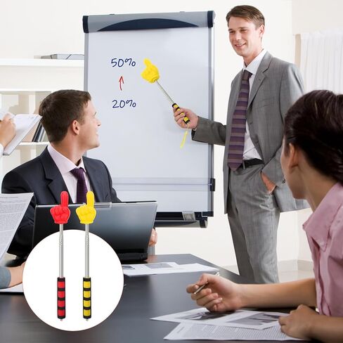 2pcs Telescopic Classroom Hand Pointer with Soft Handle Stick Mini Extendable Fun Teacher Hand Pointer Finger,Elementary School Kindergarte Classroom Supplies in Saudi Arabia