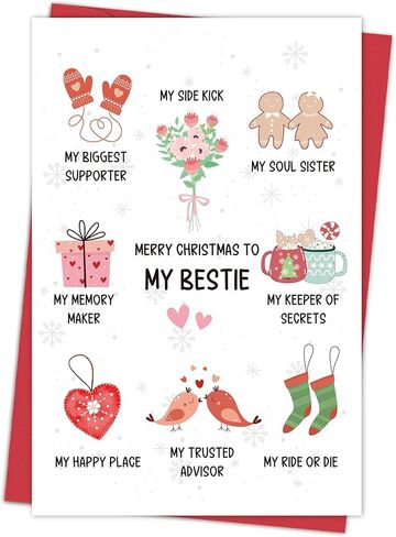 Merry Christmas Card for Boyfriend Girlfriend, Romantic Merry Christmas Cards for Wife Husband, Love Poem Xmas Card for Her Him-I Met You in Saudi Arabia
