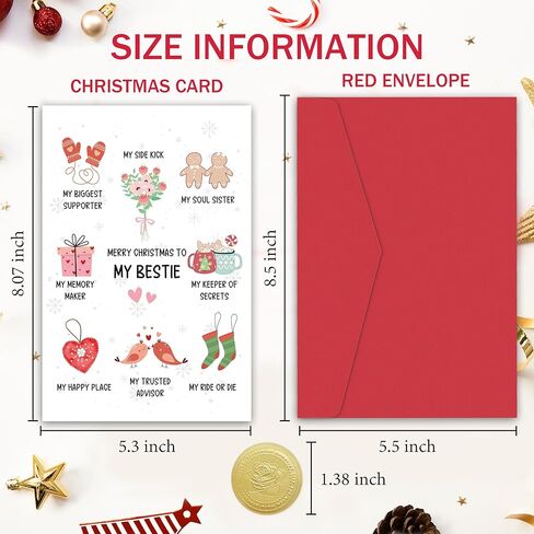 Merry Christmas Card for Boyfriend Girlfriend, Romantic Merry Christmas Cards for Wife Husband, Love Poem Xmas Card for Her Him-I Met You in Saudi Arabia
