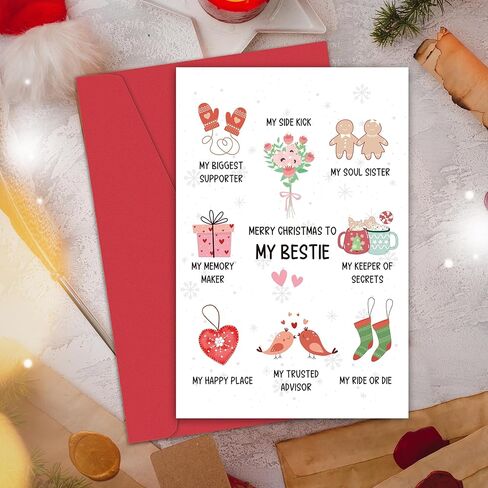 Merry Christmas Card for Boyfriend Girlfriend, Romantic Merry Christmas Cards for Wife Husband, Love Poem Xmas Card for Her Him-I Met You in Saudi Arabia