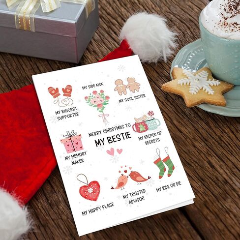 Merry Christmas Card for Boyfriend Girlfriend, Romantic Merry Christmas Cards for Wife Husband, Love Poem Xmas Card for Her Him-I Met You in Saudi Arabia