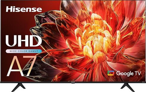 تلفزيون Google الذكي من سلسلة Hisense A7 مقاس 43 بوصة بدقة 4K UHD مع جهاز تحكم صوتي ووضع الألعاب Plus وChromecast مدمج (43A7N، موديل 2024) in Saudi Arabia