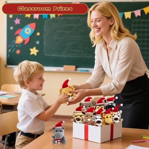 مجموعة حيوانات محشوة صغيرة من Spoilu، 12 قطعة حيوانات قطيفة لطيفة، ألعاب قطيفة صغيرة على شكل حيوانات الغابة مقاس 4.5 بوصة، مناسبة للحفلات ذات الطابع الحيواني in Kuwait