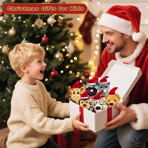 مجموعة حيوانات محشوة صغيرة من Spoilu، 12 قطعة حيوانات قطيفة لطيفة، ألعاب قطيفة صغيرة على شكل حيوانات الغابة مقاس 4.5 بوصة، مناسبة للحفلات ذات الطابع الحيواني in Kuwait