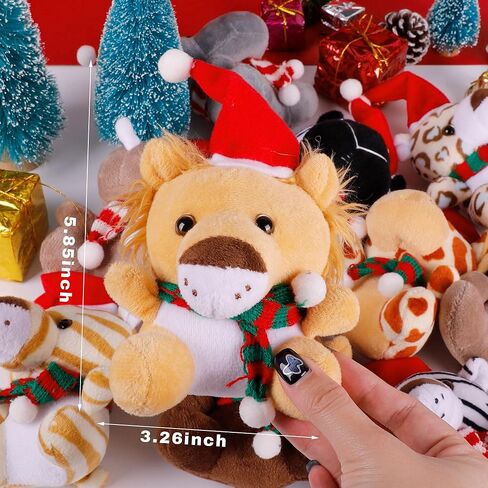 مجموعة حيوانات محشوة صغيرة من Spoilu، 12 قطعة حيوانات قطيفة لطيفة، ألعاب قطيفة صغيرة على شكل حيوانات الغابة مقاس 4.5 بوصة، مناسبة للحفلات ذات الطابع الحيواني in Kuwait