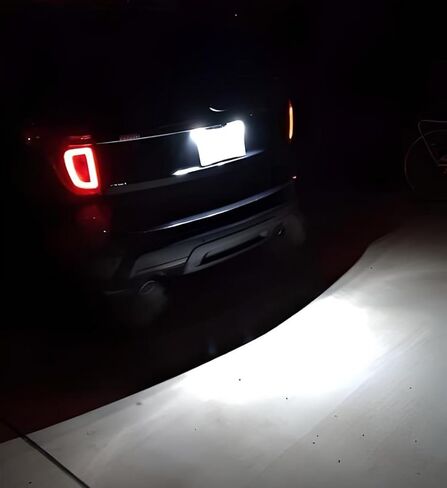 iJDMTOY Xenon White Full LED License Plate Light Kit Compatible with Ford C-Max Edge Transit Connect Ecosport Ranger, Jaguar XF XJ, 18-SMD White LED & Can-Bus Error Free in Saudi Arabia