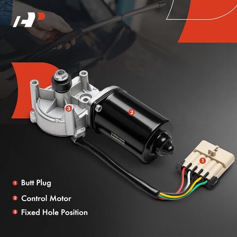 A-Premium Front Windshield Wiper Motor Compatible with Volvo VN 1998 1999, 5-Pin in Saudi Arabia