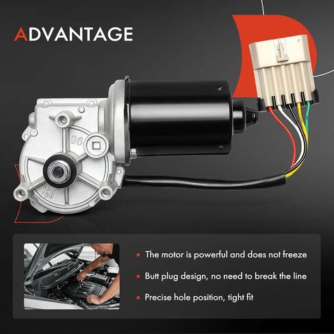 A-Premium Front Windshield Wiper Motor Compatible with Volvo VN 1998 1999, 5-Pin in Saudi Arabia