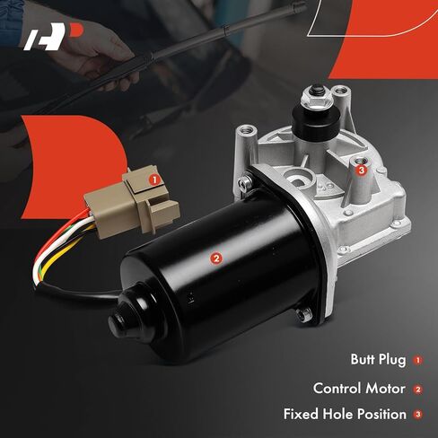 A-Premium Front Windshield Wiper Motor Compatible with Peterbilt 379 Wiper Motor, 5-Pin, Left Hand Drive in Saudi Arabia
