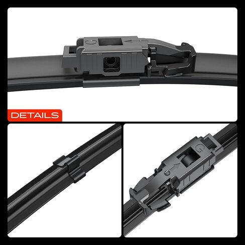 A-Premium Windshield Wiper Blades with Wear Indicator & Towel - Compatible with Mini Cooper Countryman 2017-2024 - Front Rear Wipers Blade Set for 23"/21"/9", Gen2V6/FR_DH Arm Connector, Pack of 3 in Saudi Arabia