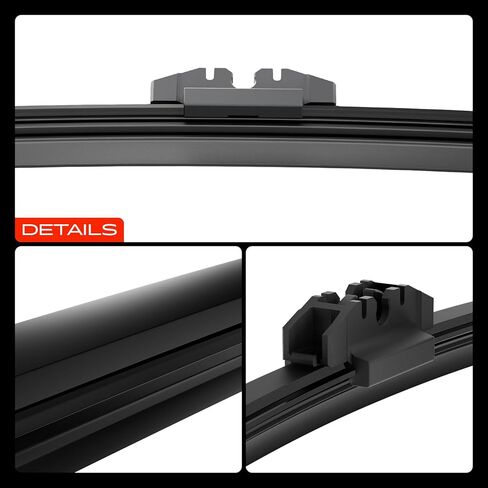 A-Premium Windshield Wiper Blades with Wear Indicator & Towel - Compatible with Mini Cooper Countryman 2017-2024 - Front Rear Wipers Blade Set for 23"/21"/9", Gen2V6/FR_DH Arm Connector, Pack of 3 in Saudi Arabia