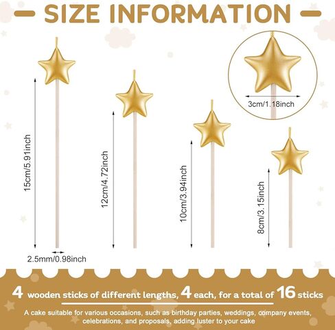 16 حزمة شموع عيد ميلاد فضية لكعكة على شكل نجمة شموع لامعة معدنية اللون ستيريو كعكة شمعة القبعات العالية شموع عيد ميلاد سعيد زينة لمستلزمات حفلات أعياد الميلاد in Kuwait