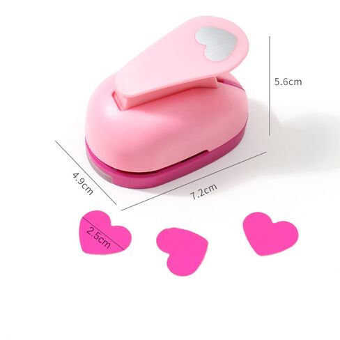 Heart Punch - 25mm Lever Action, Heart Shaped Hole Punch for Paper Crafts, Weddings, Cardstock, Gift Wrapping, Greeting Cards & Scrapbooks in Saudi Arabia
