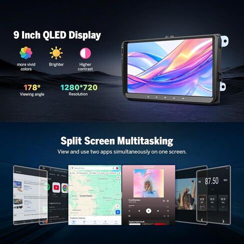 Eonon VW/SEAT/Skoda Android 13 Wireless Apple CarPlay & Android Auto Car Radio with 2GB RAM 32GB ROM & 9 Inch IPS Touch Screen-VWA13 in Saudi Arabia