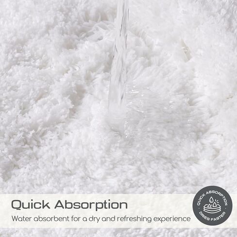 سجاد حمام أشعث من ROSMARUS للحمام غير قابل للانزلاق مقاس 43.18 سم × 60.96 سم، سجادة حمام ماصة للماء، سجادة استحمام ناعمة لأرضية الحمام وحوض الاستحمام، سجاد حمام قطيفة رقيق يمكن غسله في الغسالة، وردي بنفسجي in Kuwait