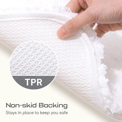 سجاد حمام أشعث من ROSMARUS للحمام غير قابل للانزلاق مقاس 43.18 سم × 60.96 سم، سجادة حمام ماصة للماء، سجادة استحمام ناعمة لأرضية الحمام وحوض الاستحمام، سجاد حمام قطيفة رقيق يمكن غسله في الغسالة، وردي بنفسجي in Kuwait