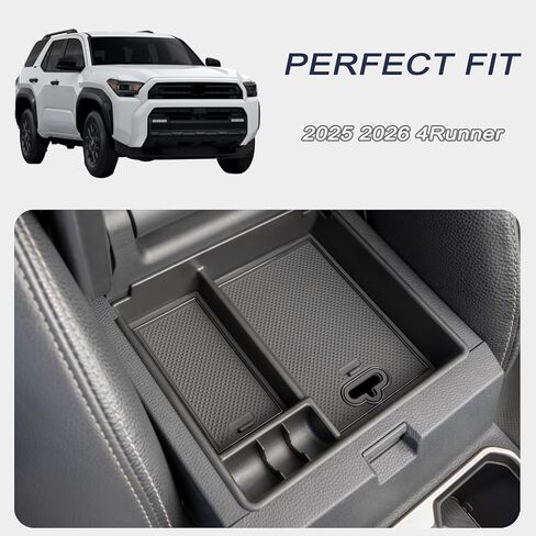 صينية تنظيم وحدة التحكم المركزية JKCOVER متوافقة مع ملحقات Toyota 4Runner 2010-2021 2022 2023 2024 وKia Telluride 2020-2024، وإدراج صندوق مسند الذراع للتخزين الثانوي ABS المواد السوداء in Kuwait