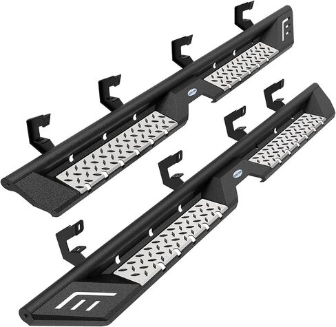 Hooke Road Running Board 5.2" Drop Down Side Step Bars for 2007-2018 Chevy Silverado/GMC Sierra 1500 Crew Cab & 2007-2019 Silverado/Sierra 2500HD 3500HD Crew Cab (4 Full-Size Doors) in Saudi Arabia