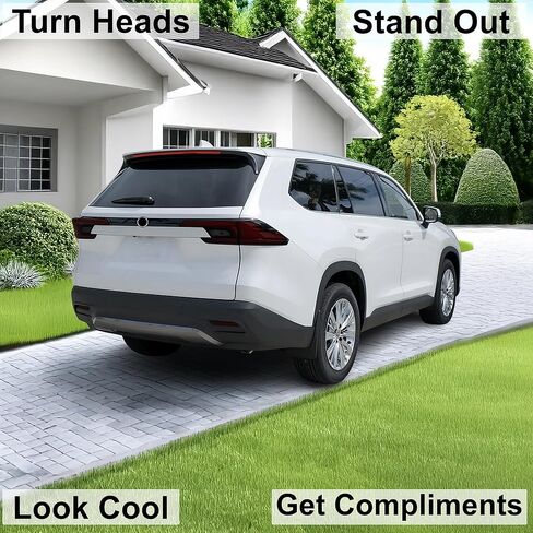 تصميمات BOGAR TECH مسبقة القطع لسيارة Toyota Grand Highlander 2024-2026 مجموعة ألوان الضوء الخلفي الخلفي PPF، دخان داكن in Saudi Arabia