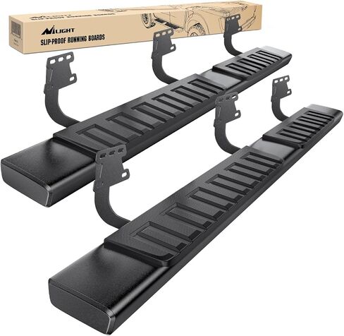 لوحات تشغيل Nilight لسيارة 2007-2018 Chevy Silverado/GMC Sierra 1500 Crew Cab 2007-2019 Chevy Silverado/GMC Sierra 2500HD 3500HD 6 بوصة قضبان نيرف جانبية من الألومنيوم مقاومة للانزلاق، ضمان لمدة عامين in Saudi Arabia