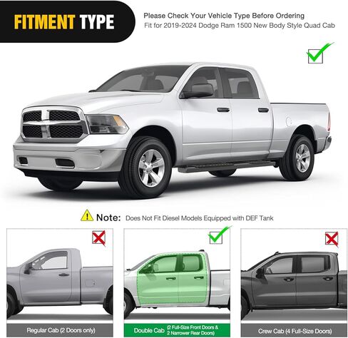 لوحات تشغيل Nilight لسيارة 2007-2018 Chevy Silverado/GMC Sierra 1500 Crew Cab 2007-2019 Chevy Silverado/GMC Sierra 2500HD 3500HD 6 بوصة قضبان نيرف جانبية من الألومنيوم مقاومة للانزلاق، ضمان لمدة عامين in Saudi Arabia