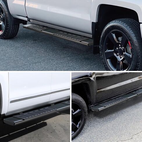 لوحات تشغيل Nilight لسيارة 2007-2018 Chevy Silverado/GMC Sierra 1500 Crew Cab 2007-2019 Chevy Silverado/GMC Sierra 2500HD 3500HD 6 بوصة قضبان نيرف جانبية من الألومنيوم مقاومة للانزلاق، ضمان لمدة عامين in Saudi Arabia