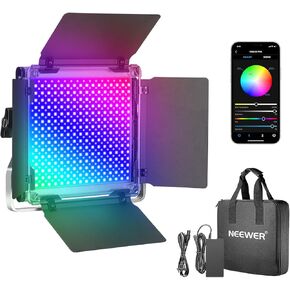 Neewer 2 Packs Dimmable Bi-Color 480 LED Video Light and Stand Lighting Kit Includes: 3200-5600K CRI 96+ LED Panel with U Bracket, 75 inches Light Stand for YouTube Studio Photography, Video Shooting in Kuwait