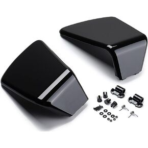 Astra Depot Pair Glossy Black ABS Inner Fairing Glove Box Door Cover with Mounting Hardware Set Compatible for 1998-2013 Harley Road Glide FLTR in Saudi Arabia