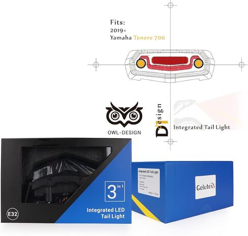 Smoked Lens Integrated LED Tail Light with Brake Running Light Turn Signals for Tenere 700 XTZ700 2019 2020 2021 2022 2023 2024 2025 Rear Light Taillight Assembly T7 Stop Lamp in Saudi Arabia