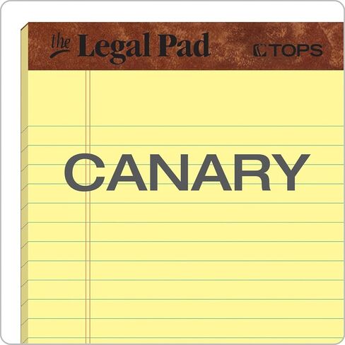 Tops Yellow Legal Pads 8.5 X 11 Wide Ruled Pack of 24 - The Legal Pad Brand Notepads 8.5 X 11-50 Sheets Per Note Pad in Saudi Arabia