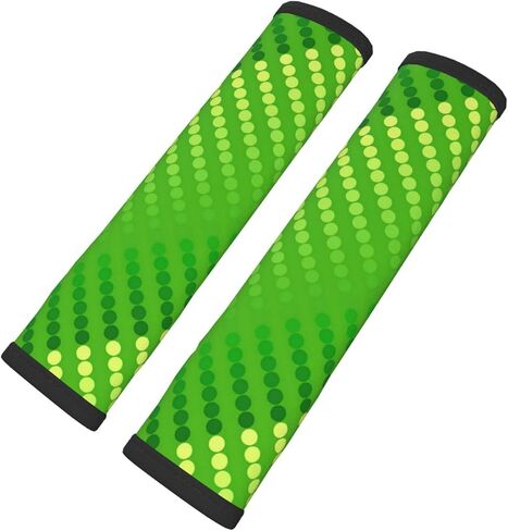 Satin Dots - Shades of Lime Green Soft Auto Seat Belt Cover Seatbelt Shoulder Pad Cushions 2 Pcs Universal Fit for All Cars and Backpack for A More Comfortable Driving in Saudi Arabia