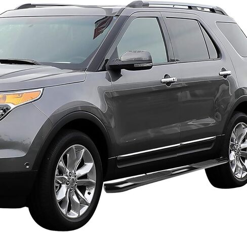 3 Inches Side Step Nerf Bar Running Board Compatible with Ford Explorer 2011-2019, Stainless Steel, Black Powdercoated in Saudi Arabia