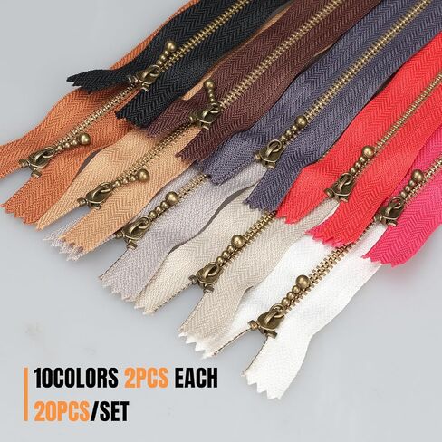 20 قطعة سحابات معدنية 20 قطعة #3 نحاس عتيق (8 بوصة - 20 قطعة) in Kuwait