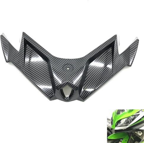 AL-mart دراجة نارية ABS البلاستيك الهوائية الهوائية جنيحات أمامية منقار هدية القلنسوة تمديد يناسب كا واساكي نينجا 250/نينجا 300 2013-2017 in Kuwait