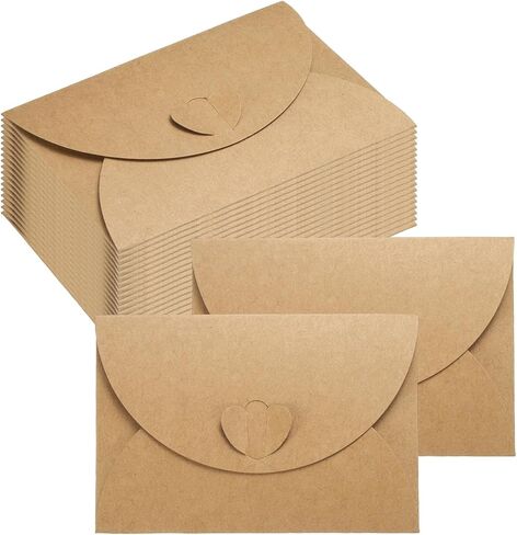 PATIKIL 4.1 x 2.8 Inch Mini Card Envelopes, 24PCS Cute Envelopes Holder with Heart Clasp for Birthday Weddings Favors Business Greeting Cards, Dark Green in Saudi Arabia