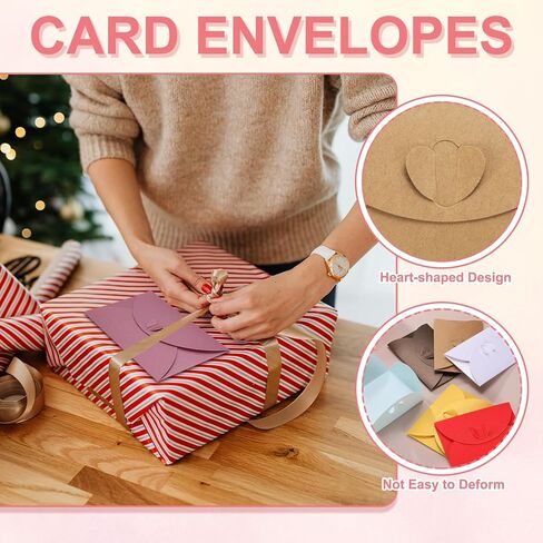 PATIKIL 4.1 x 2.8 Inch Mini Card Envelopes, 24PCS Cute Envelopes Holder with Heart Clasp for Birthday Weddings Favors Business Greeting Cards, Dark Green in Saudi Arabia