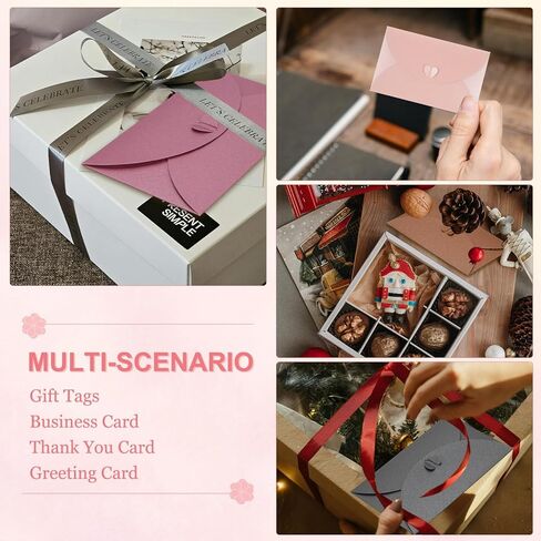 PATIKIL 4.1 x 2.8 Inch Mini Card Envelopes, 24PCS Cute Envelopes Holder with Heart Clasp for Birthday Weddings Favors Business Greeting Cards, Dark Green in Saudi Arabia