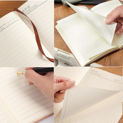 Notebook 5.7" x 8.2", 200 A5 Sheets Fights Ink Bleed Soft Cover Notebooks for Making Plans Writing Memos(Brown) in Saudi Arabia