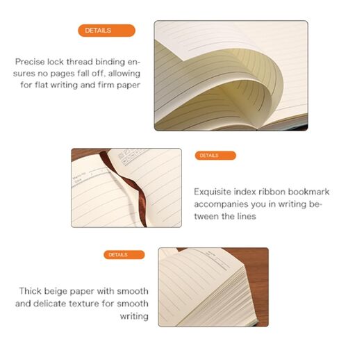 Notebook 5.7" x 8.2", 200 A5 Sheets Fights Ink Bleed Soft Cover Notebooks for Making Plans Writing Memos(Brown) in Saudi Arabia