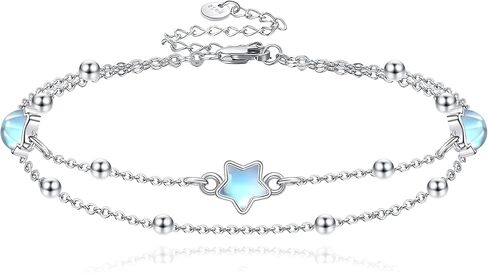 YFN Moonstone Bracelet 925 Sterling Silver Leaf Moonstone Bracelet Moonstone Jewelry for Women Girls in Saudi Arabia