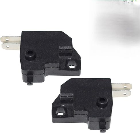 2PCS Motorcycle Brake Light Switch, Left Right Brake Lamp Switch, Universal Stop Light Switchs for Motorcycles Off-Road Vehicles (Black) in Saudi Arabia