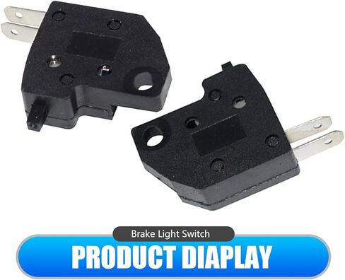2PCS Motorcycle Brake Light Switch, Left Right Brake Lamp Switch, Universal Stop Light Switchs for Motorcycles Off-Road Vehicles (Black) in Saudi Arabia