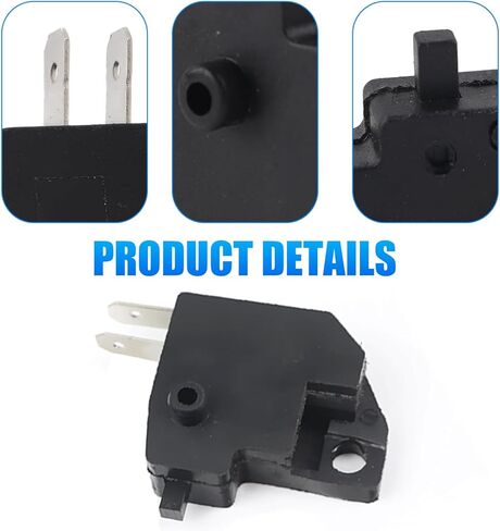2PCS Motorcycle Brake Light Switch, Left Right Brake Lamp Switch, Universal Stop Light Switchs for Motorcycles Off-Road Vehicles (Black) in Saudi Arabia