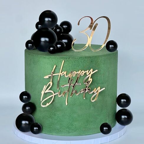 18 PCS Balls Cake Topper Gold 5 Sizes Ball Cake Picks for DIY Baking Wedding Anniversary Birthday Decoration in Saudi Arabia