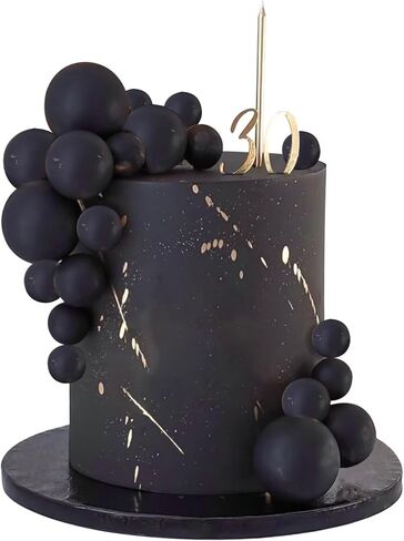 18 PCS Balls Cake Topper Gold 5 Sizes Ball Cake Picks for DIY Baking Wedding Anniversary Birthday Decoration in Saudi Arabia