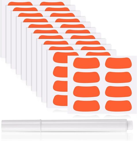 96 Pairs Eye Strips Sports Eye Strips Breathable Baseball Eye Strips with 1 Piece White Pencil for Baseball Football Softball Fans on Game Day (Black) in Kuwait