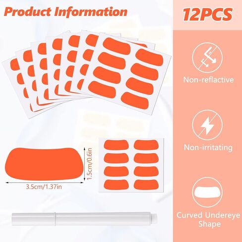 96 Pairs Eye Strips Sports Eye Strips Breathable Baseball Eye Strips with 1 Piece White Pencil for Baseball Football Softball Fans on Game Day (Black) in Kuwait