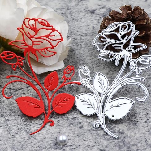 قالب قوالب القطع المعدنية من Rose Craft - قطعة واحدة، قوالب قطع الزهور لنقش الورق بنفسك، سجل القصاصات، ألبوم الصور، الختم المصنوع يدويًا، وتزيين الهدايا in Kuwait